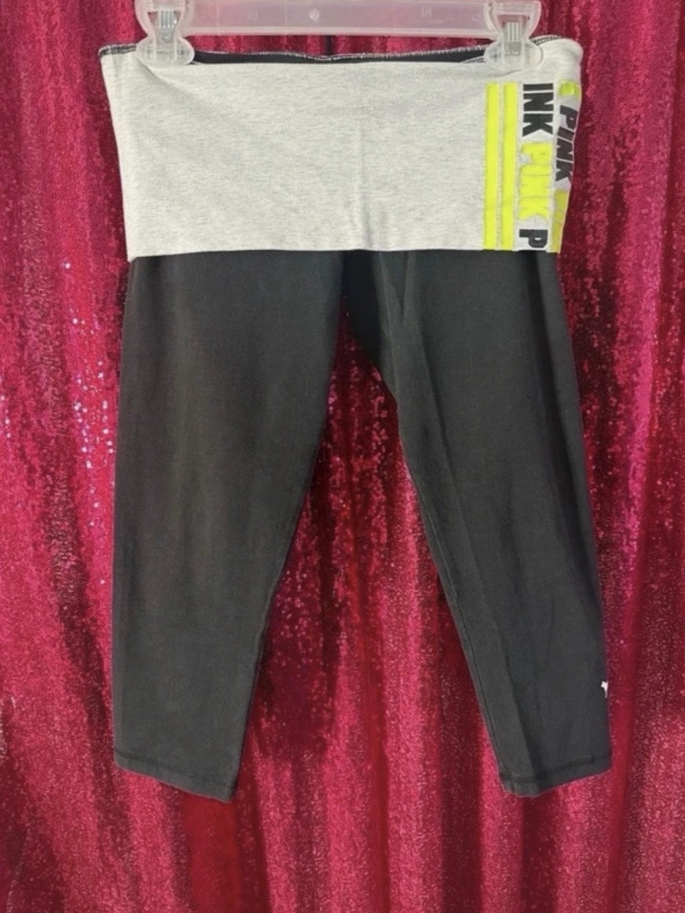 Y2K Pink Leggings in Black & Gray